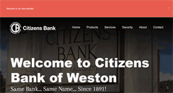 Desktop Screenshot of citizensbankweston.com